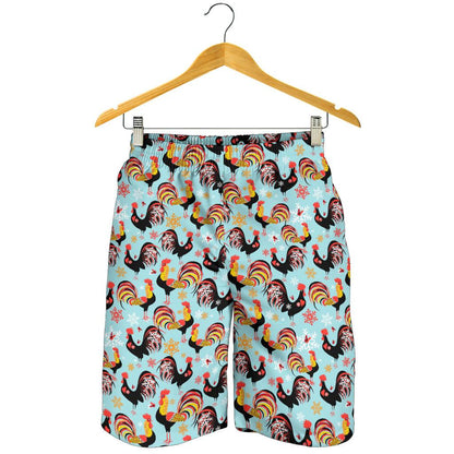 Rooster Themed Design Mens Shorts-JTAMIGO.COM