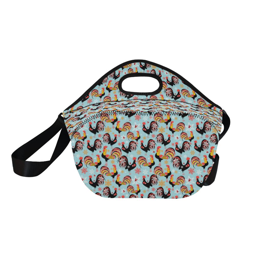 Rooster Themed Design Neoprene Lunch Bag (Model 1669)(Large)-JTAMIGO.COM