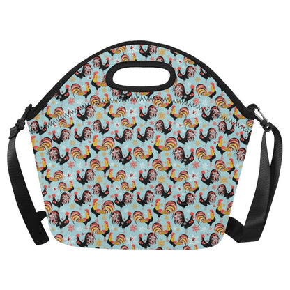 Rooster Themed Design Neoprene Lunch Bag (Model 1669)(Large)-JTAMIGO.COM