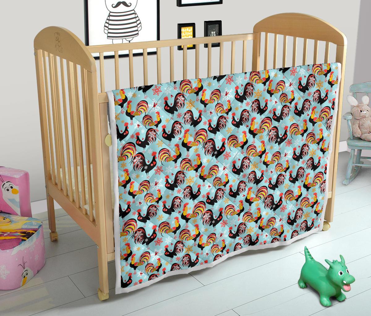 Rooster Themed Design Premium Quilt-JTAMIGO.COM