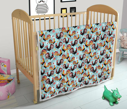 Rooster Themed Design Premium Quilt-JTAMIGO.COM