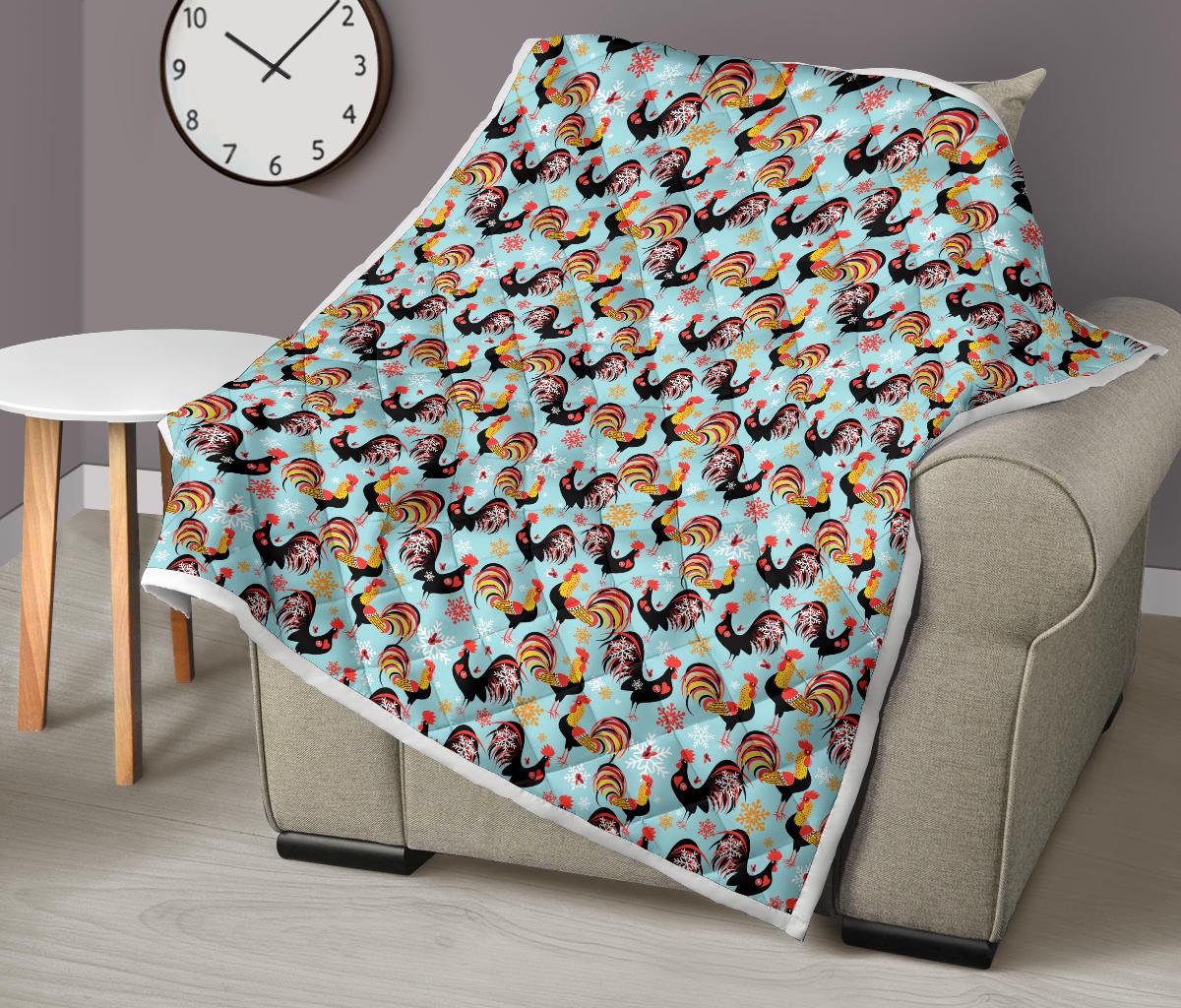 Rooster Themed Design Premium Quilt-JTAMIGO.COM