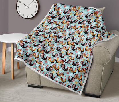 Rooster Themed Design Premium Quilt-JTAMIGO.COM