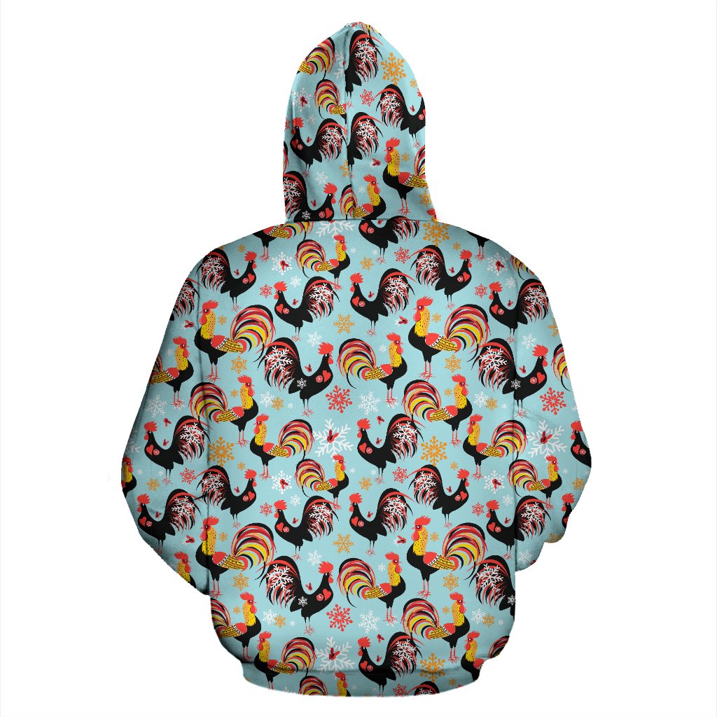 Rooster Themed Design Pullover Hoodie