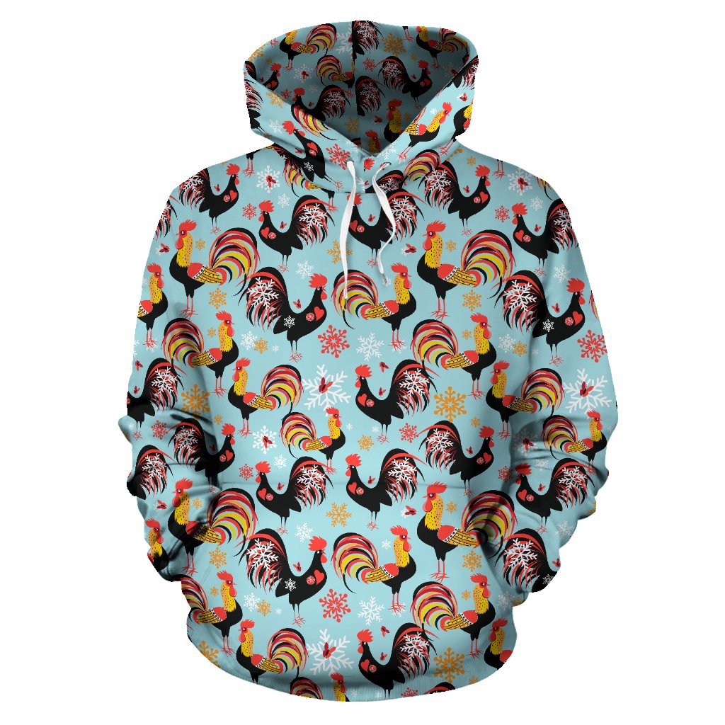 Rooster Themed Design Pullover Hoodie