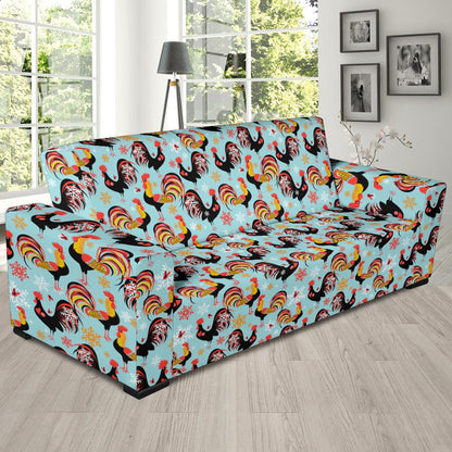 Rooster Themed Design Sofa Slipcover-JTAMIGO.COM
