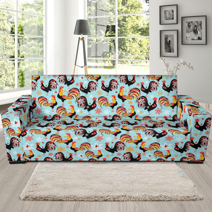 Rooster Themed Design Sofa Slipcover-JTAMIGO.COM