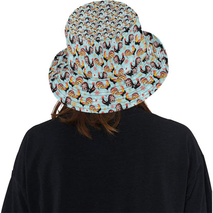 Rooster Themed Design Unisex Bucket Hat