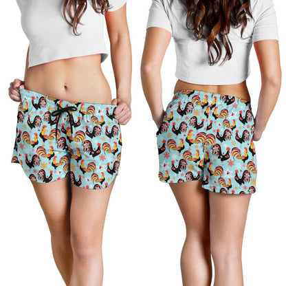 Rooster Themed Design Women Shorts-JTAMIGO.COM