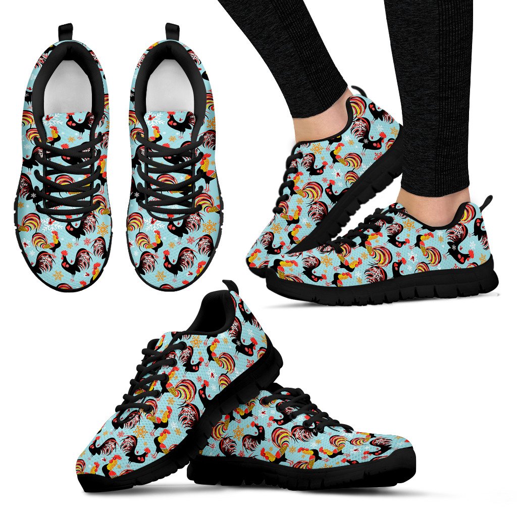 Rooster Themed Design Women Sneakers Shoes