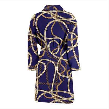 Rope Pattern Print Design A01 Men Bathrobe-JORJUNE.COM