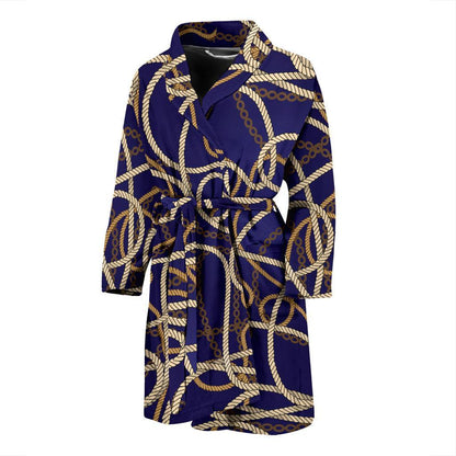 Rope Pattern Print Design A01 Men Bathrobe-JORJUNE.COM