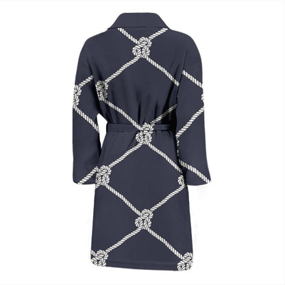 Rope Pattern Print Design A02 Men Bathrobe-JORJUNE.COM