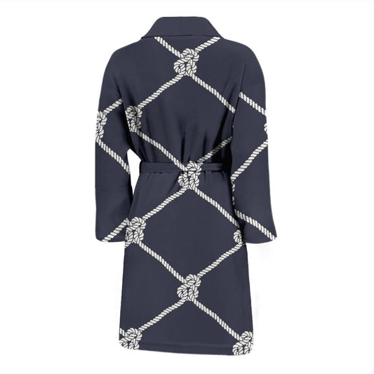 Rope Pattern Print Design A02 Men Bathrobe-JORJUNE.COM
