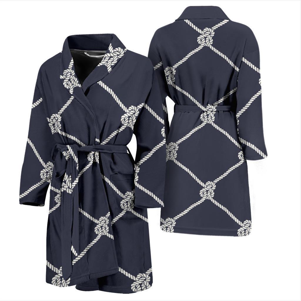 Rope Pattern Print Design A02 Men Bathrobe-JORJUNE.COM