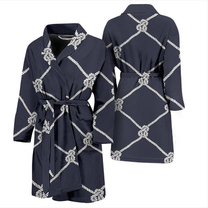 Rope Pattern Print Design A02 Men Bathrobe-JORJUNE.COM