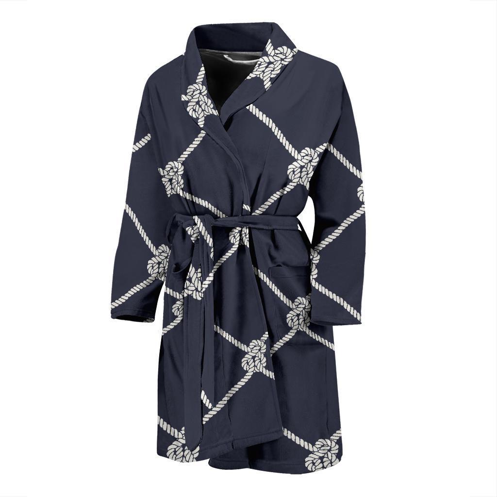 Rope Pattern Print Design A02 Men Bathrobe-JORJUNE.COM