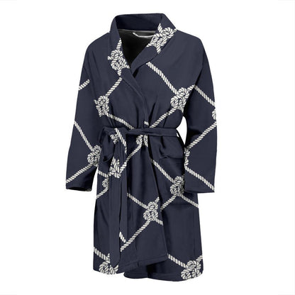 Rope Pattern Print Design A02 Men Bathrobe-JORJUNE.COM