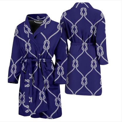 Rope Pattern Print Design A03 Men Bathrobe-JORJUNE.COM