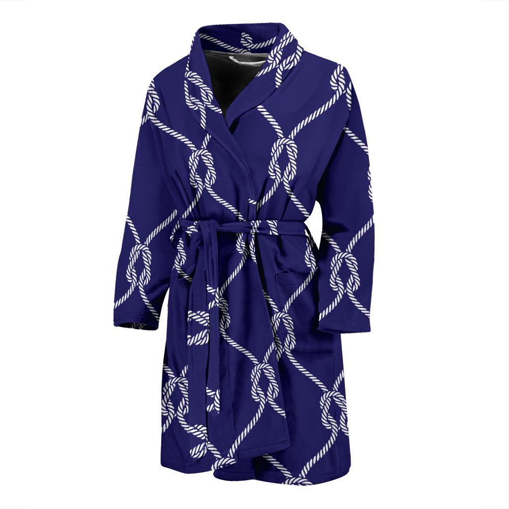 Rope Pattern Print Design A03 Men Bathrobe-JORJUNE.COM