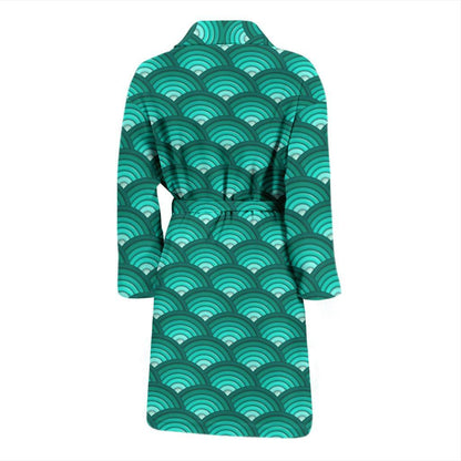 Scales Pattern Print Design 01 Men Bathrobe-JORJUNE.COM