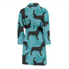 Schnauzers Pattern Print Design A01 Men Bathrobe-JORJUNE.COM