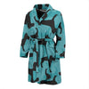 Schnauzers Pattern Print Design A01 Men Bathrobe-JORJUNE.COM