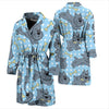 Schnauzers Pattern Print Design A02 Men Bathrobe-JORJUNE.COM