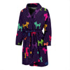 Schnauzers Pattern Print Design A05 Men Bathrobe-JORJUNE.COM