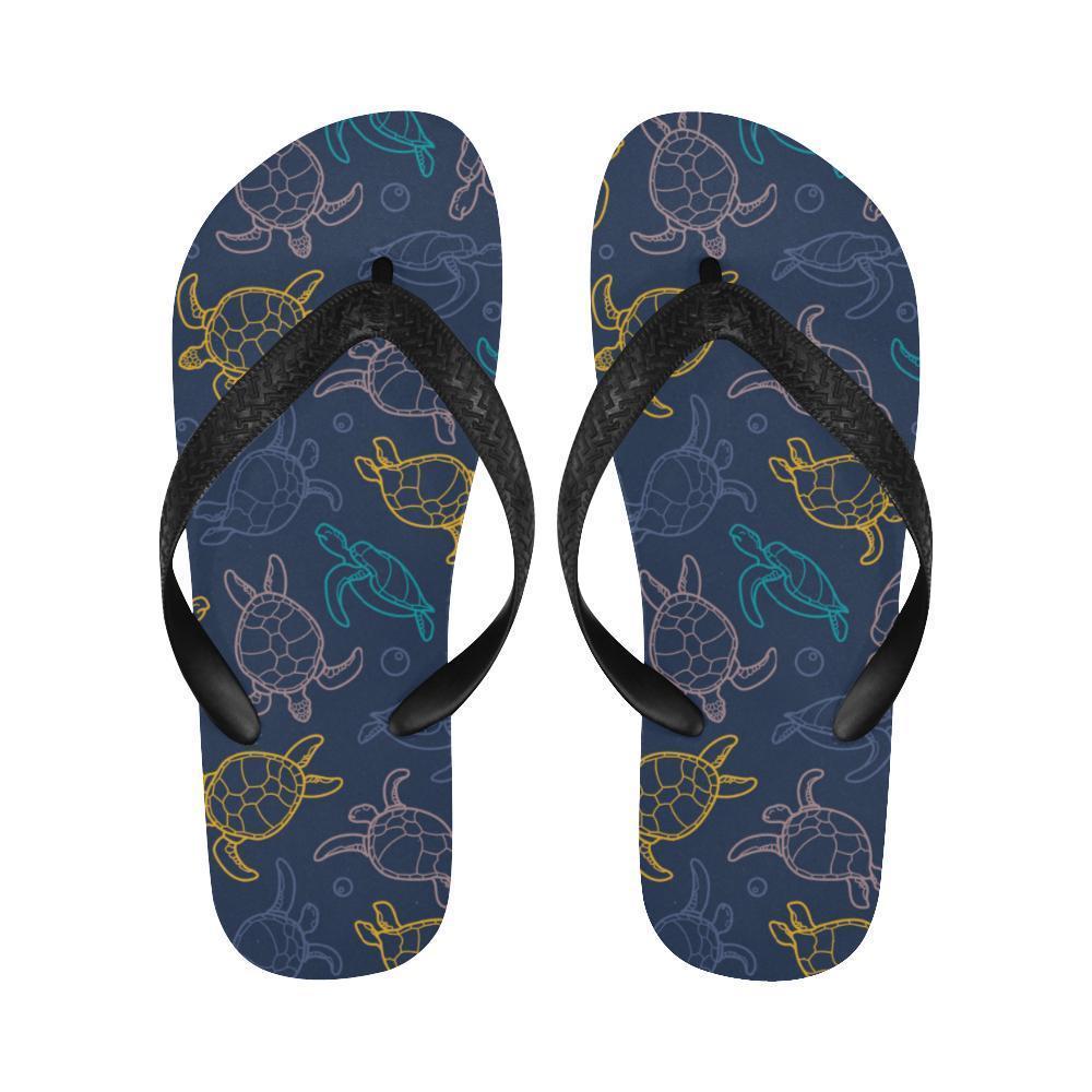 Sea Turtle Baby Print Flip Flops-JTAMIGO.COM