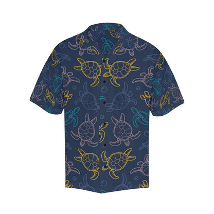 Sea Turtle Baby Print Men Aloha Hawaiian Shirt