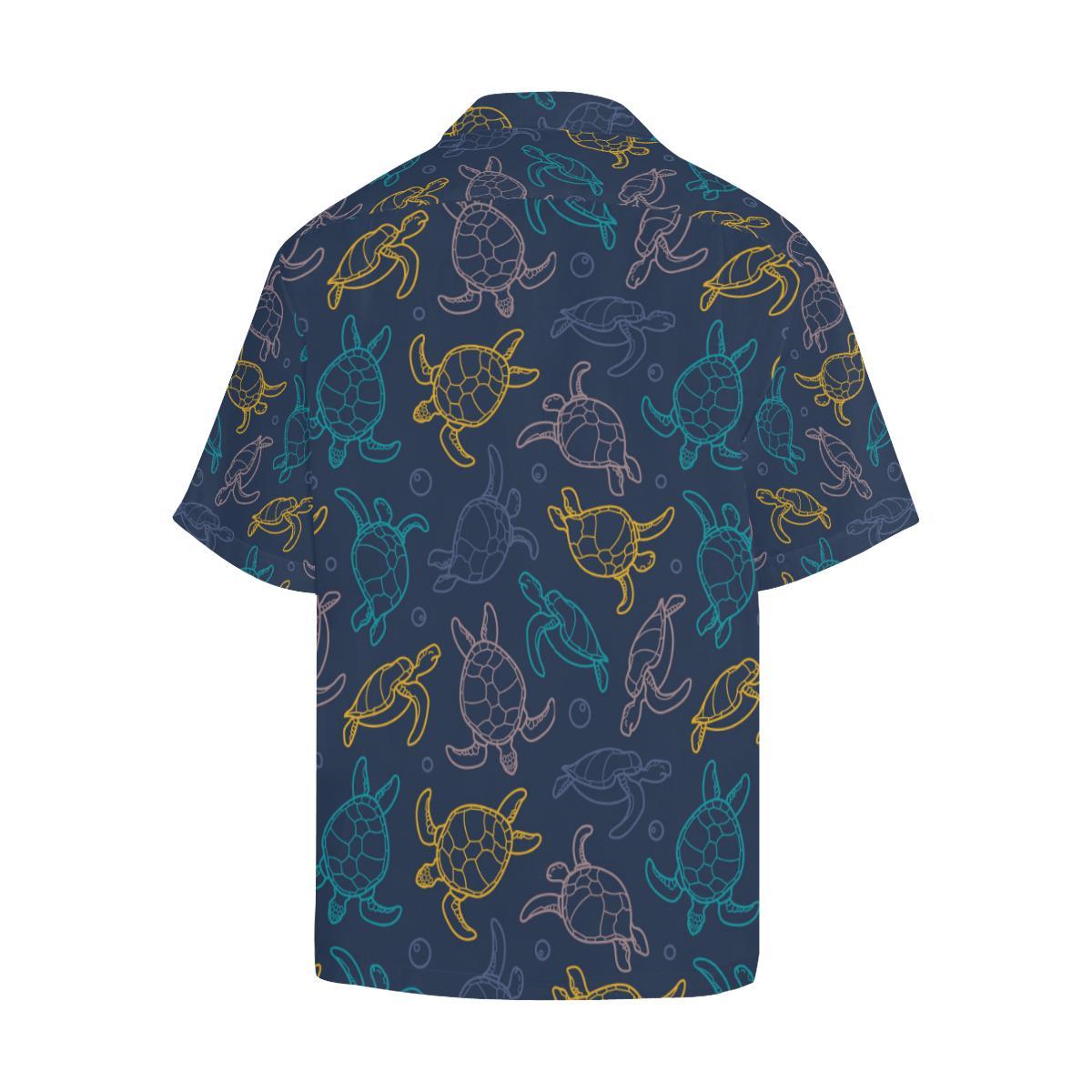 Sea Turtle Baby Print Men Aloha Hawaiian Shirt