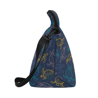 Sea Turtle Baby Print Neoprene Lunch Bag (Model 1669)(Large)-JTAMIGO.COM