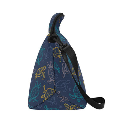 Sea Turtle Baby Print Neoprene Lunch Bag (Model 1669)(Large)-JTAMIGO.COM