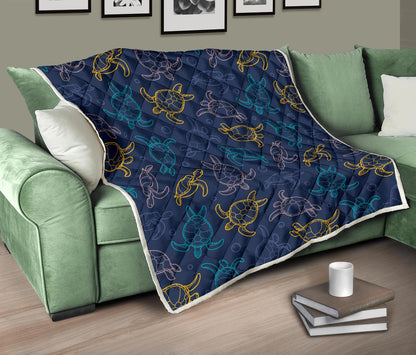 Sea Turtle Baby Print Premium Quilt-JTAMIGO.COM