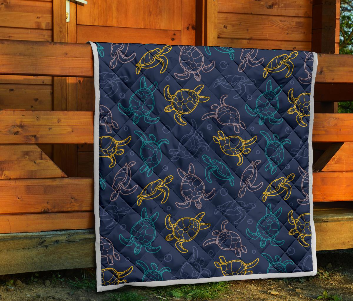 Sea Turtle Baby Print Premium Quilt-JTAMIGO.COM