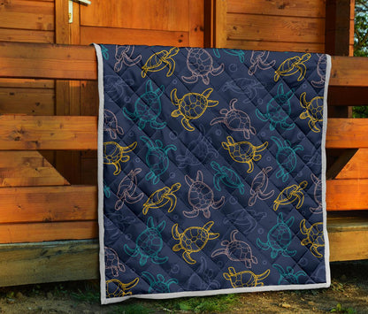 Sea Turtle Baby Print Premium Quilt-JTAMIGO.COM