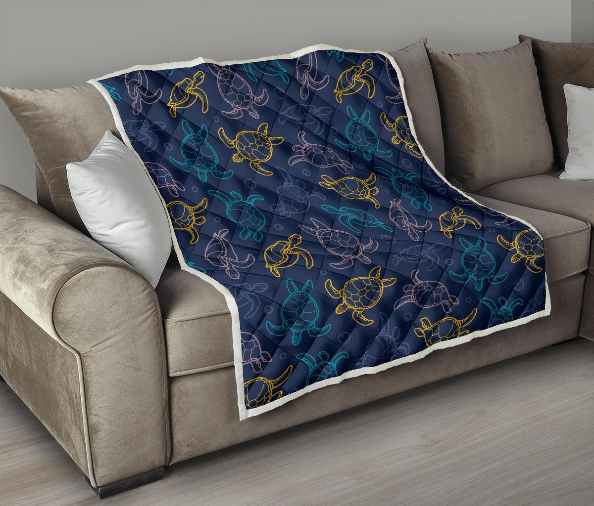 Sea Turtle Baby Print Premium Quilt-JTAMIGO.COM