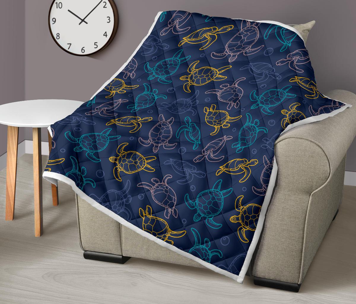 Sea Turtle Baby Print Premium Quilt-JTAMIGO.COM
