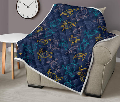 Sea Turtle Baby Print Premium Quilt-JTAMIGO.COM