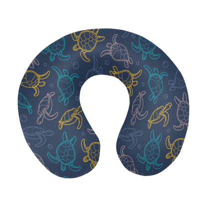 Sea Turtle Baby Print U-Shaped Travel Neck Pillow-JTAMIGO.COM