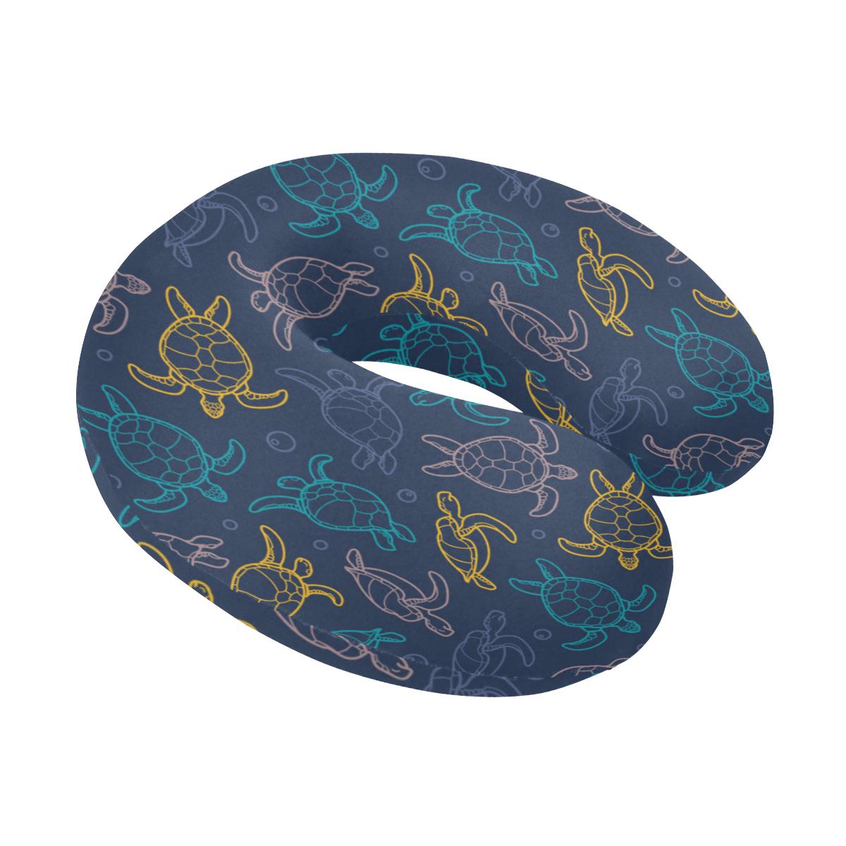 Sea Turtle Baby Print U-Shaped Travel Neck Pillow-JTAMIGO.COM