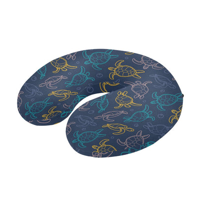 Sea Turtle Baby Print U-Shaped Travel Neck Pillow-JTAMIGO.COM