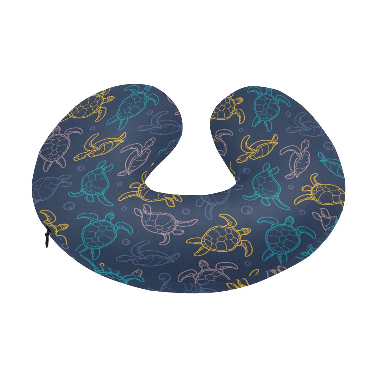 Sea Turtle Baby Print U-Shaped Travel Neck Pillow-JTAMIGO.COM