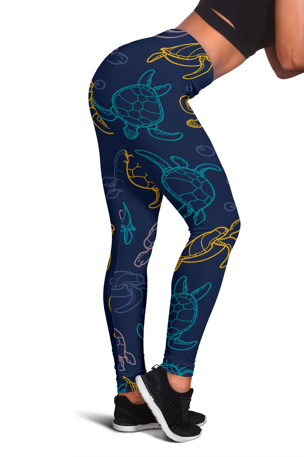 Sea Turtle Baby Print Women Leggings