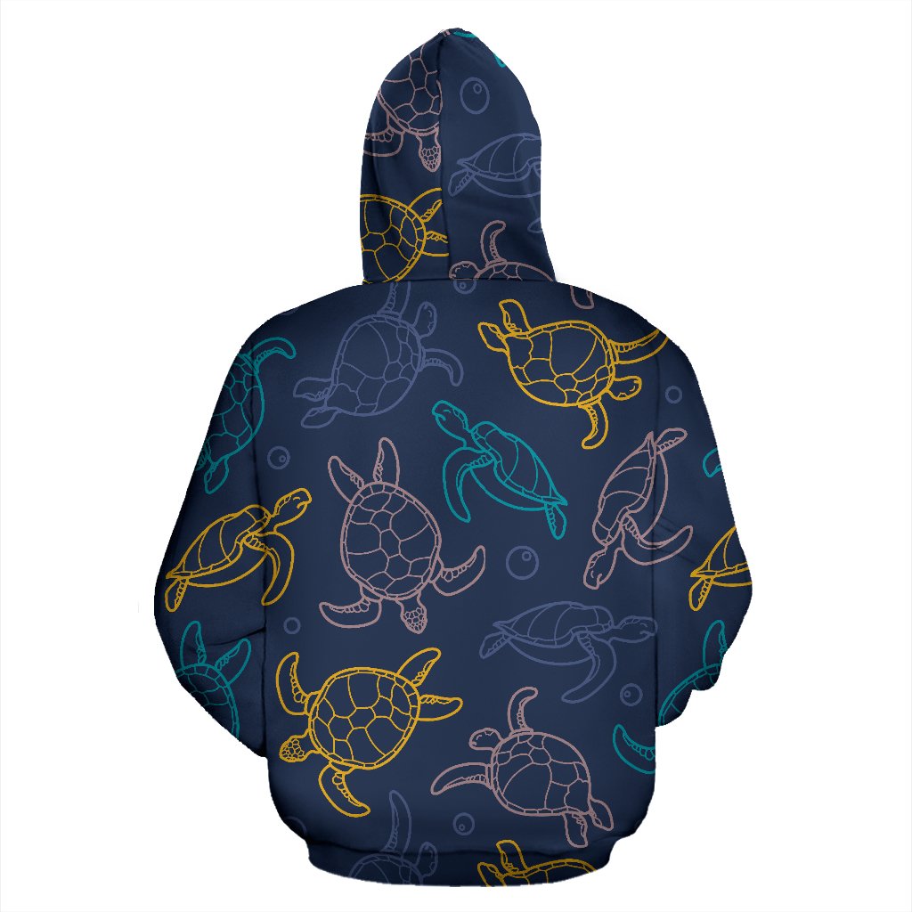 Sea Turtle Baby Print Zip Up Hoodie