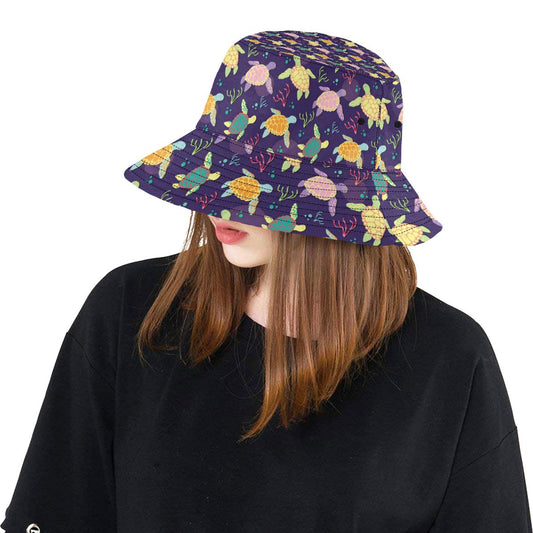 Sea Turtle Color Smile Unisex Bucket Hat