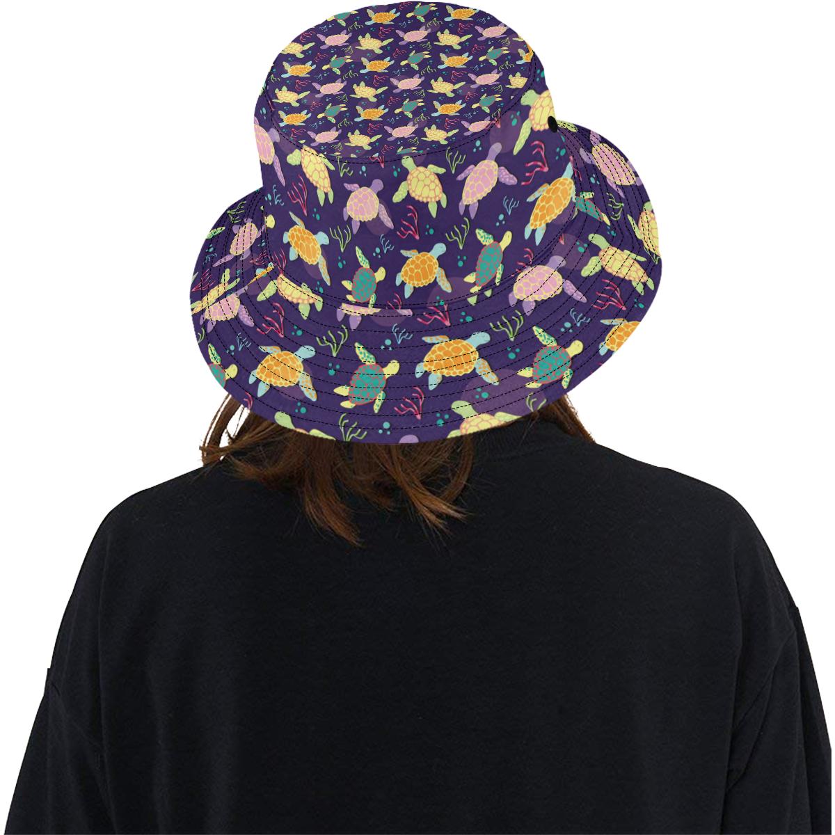 Sea Turtle Color Smile Unisex Bucket Hat