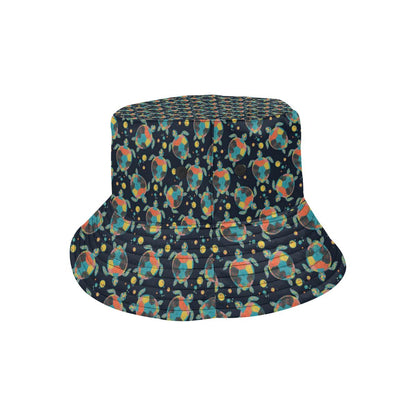 Sea Turtle Colorful with bubble Print Unisex Bucket Hat