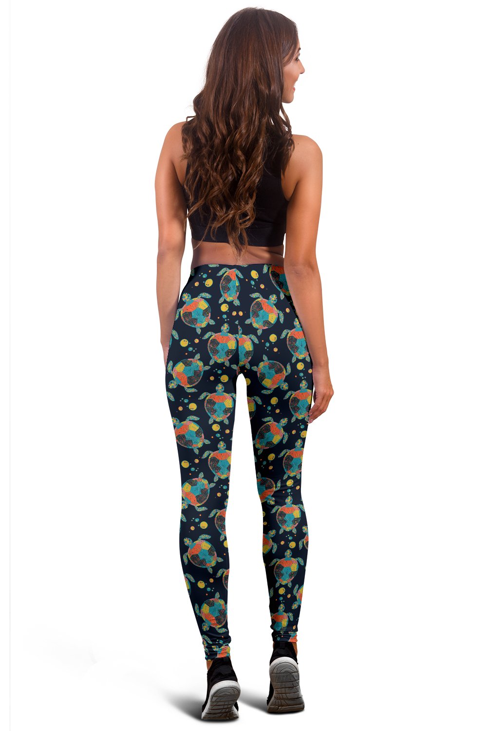 Sea Turtle Colorful with bubble Print Women Leggings
